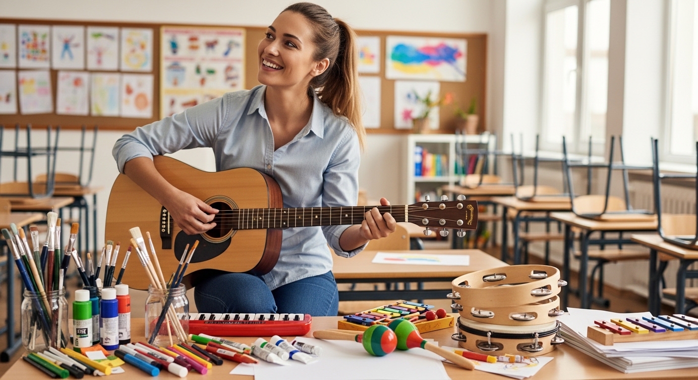 Imagem de destaque do curso Ensino de Arte e Música
